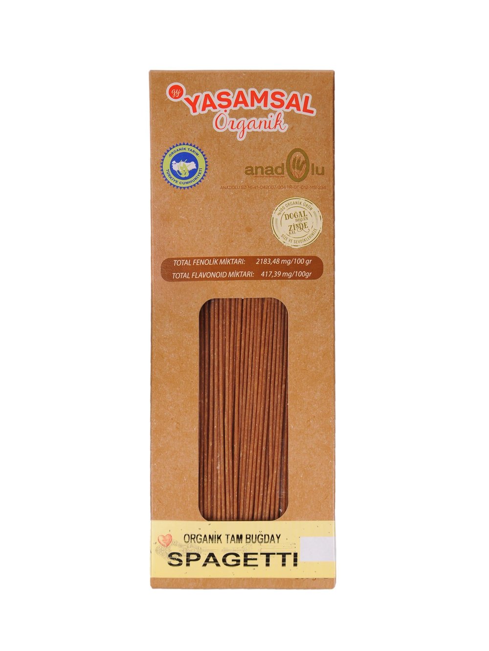 YAŞAMSAL ORG.TAM BUĞDAY SPAGETTİ MAKARNA 500G