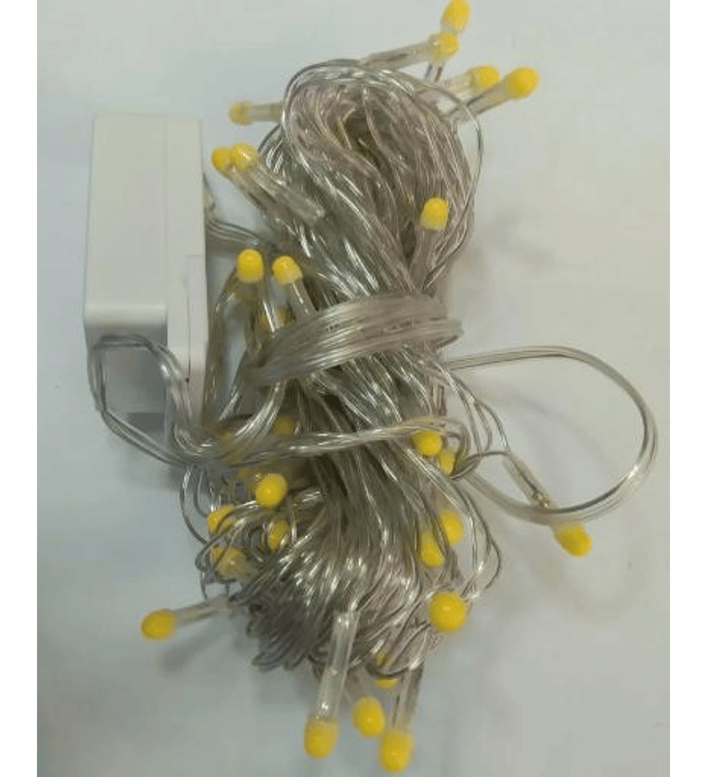 10m 100 Led Damla Uçlu Led Işık Beyaz Işık Şeffaf Kablo