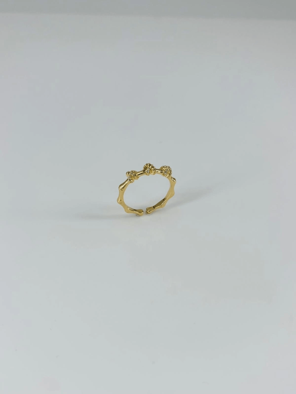 14 K Gold Kaplama Zirkon Taşlı Yüzük