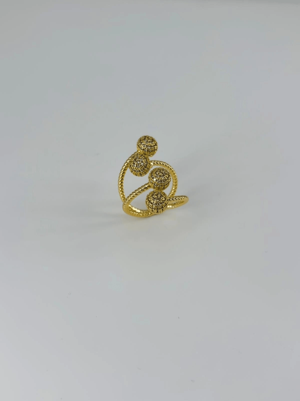 14 K Gold Kaplama Zirkon Taşlı Yüzük