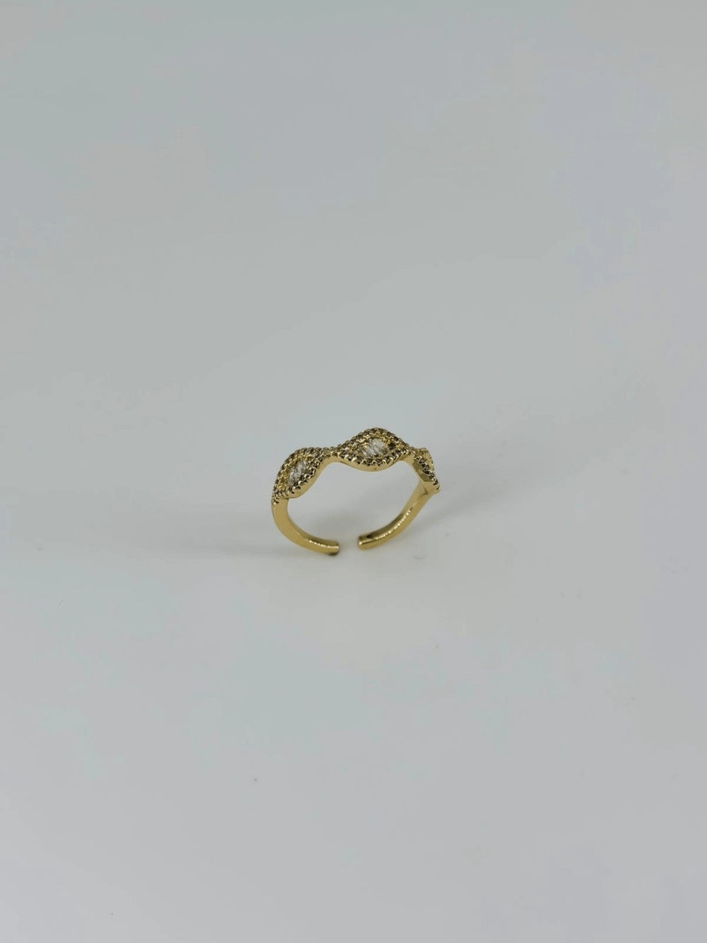 14 K Gold Kaplama Zirkon Taşlı Yüzük