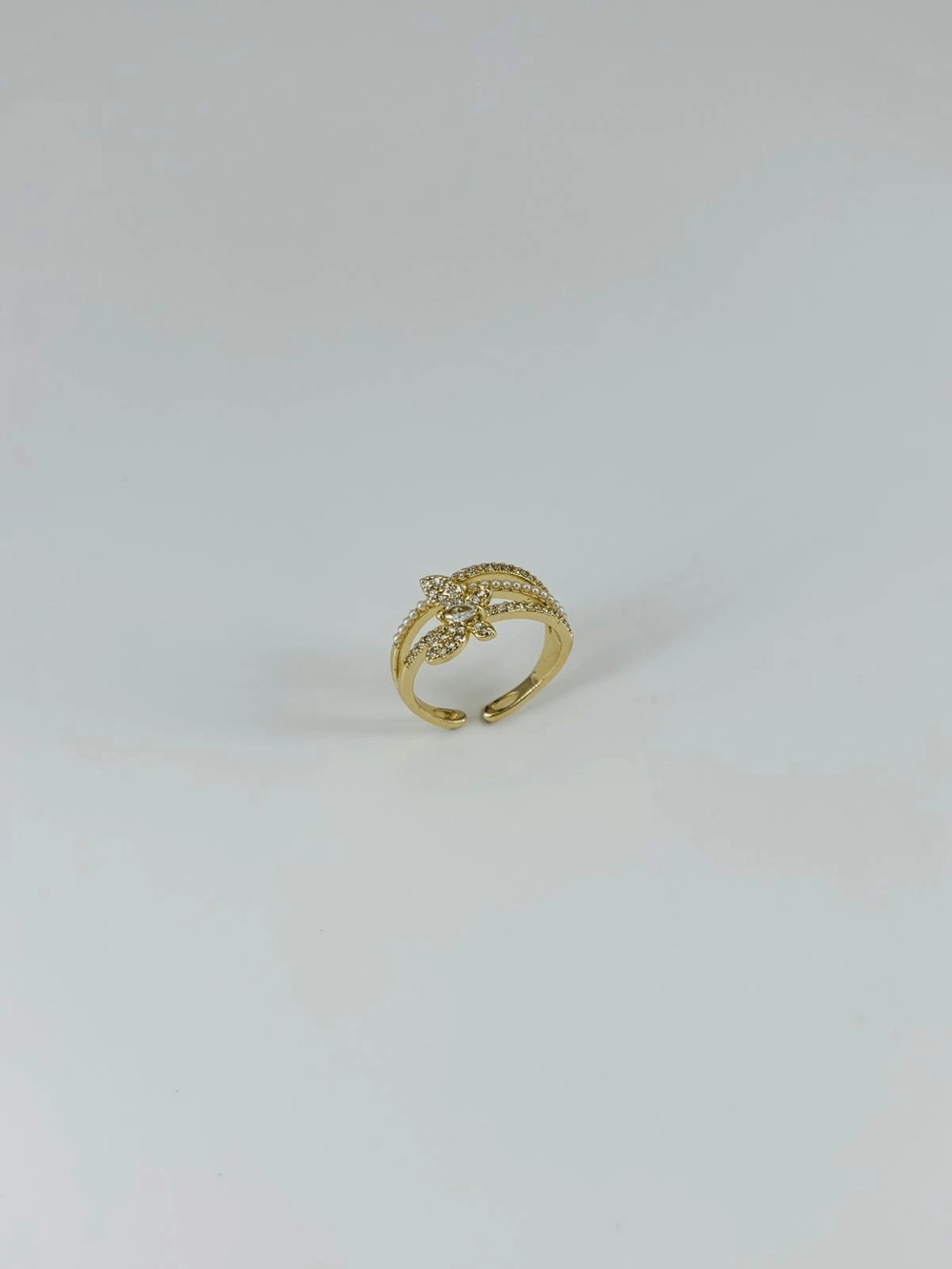 14 K Gold Kaplama Zirkon Taşlı Yüzük