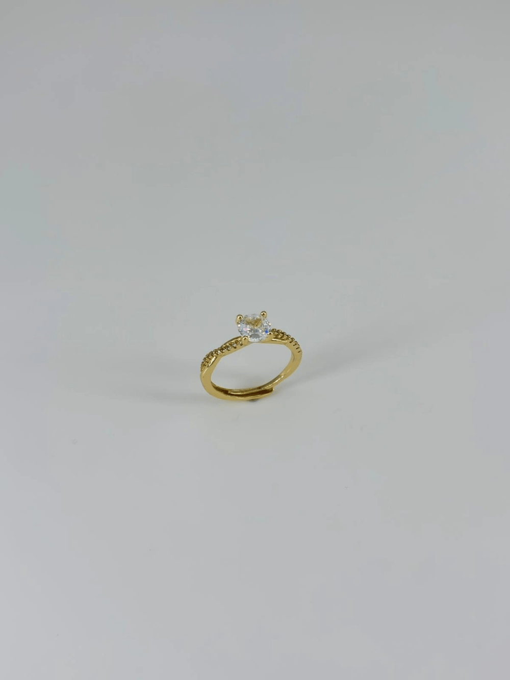 14 K Gold Kaplama Zirkon Taşlı Yüzük
