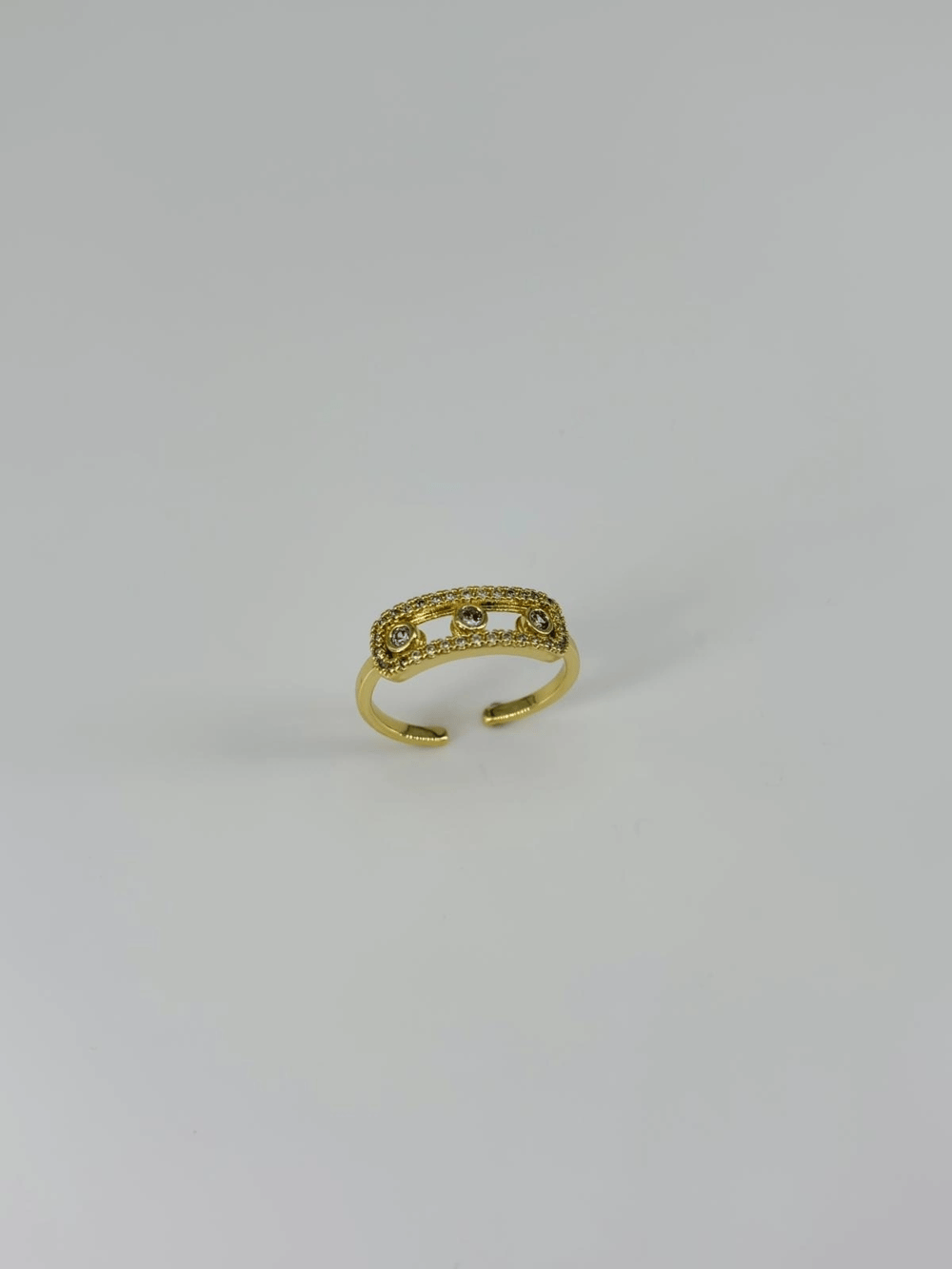 14 K Gold Kaplama Zirkon Taşlı Yüzük