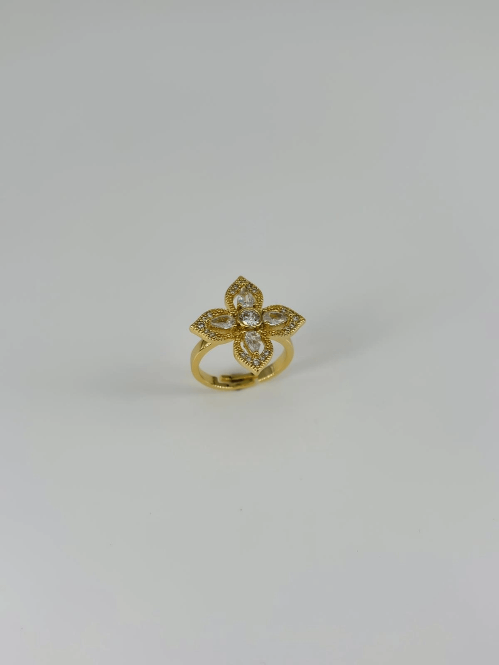 14 K Gold Kaplama Zirkon Taşlı Yüzük
