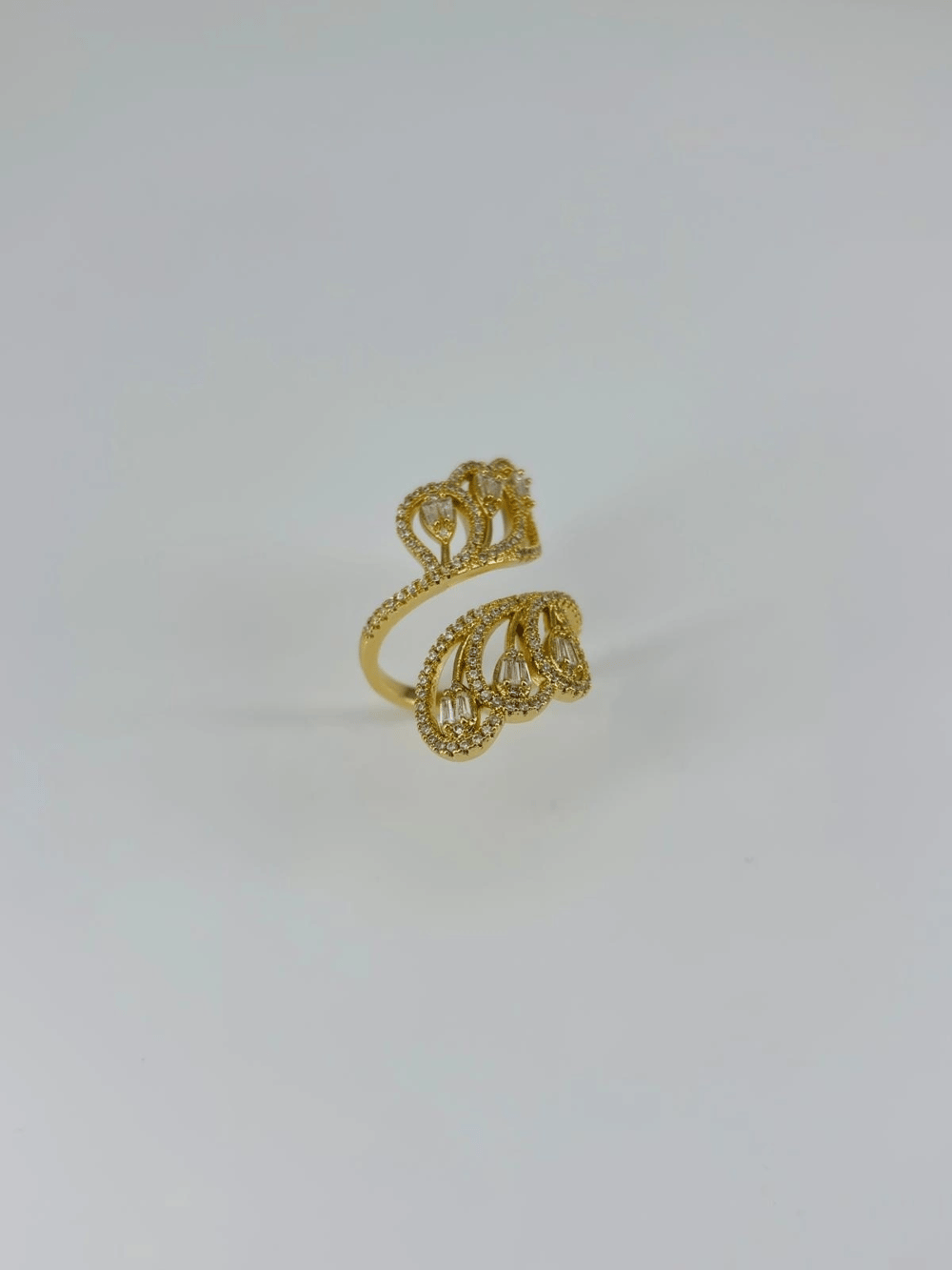 14 K Gold Kaplama Zirkon Taşlı Yüzük