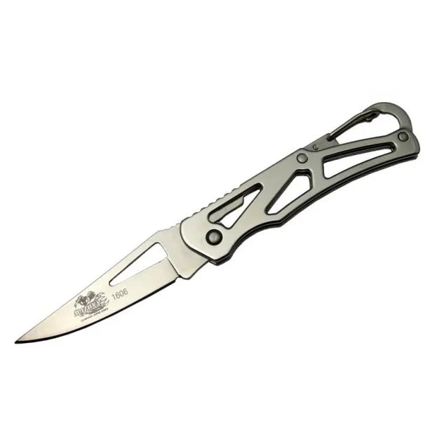 1606 Metal Mini Çakı 14 Cm Manuel, Kemerlikli