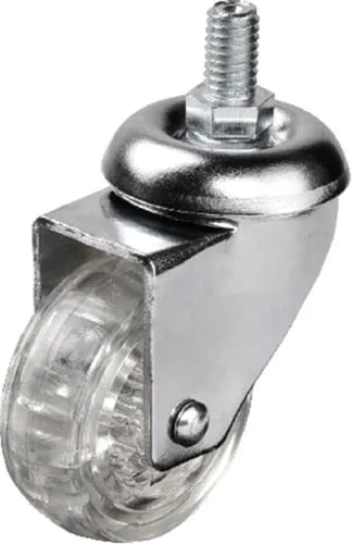 302 - 50x20 Mm Şeffaf Makaralı Vidalı Teker