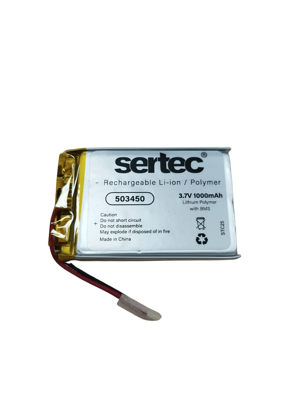 503450 3.7v 1000 Mah Li-polymer Pil (devreli/1.5a)