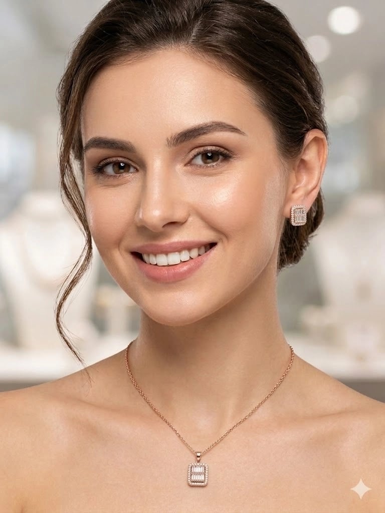 Baget Taşlı Set