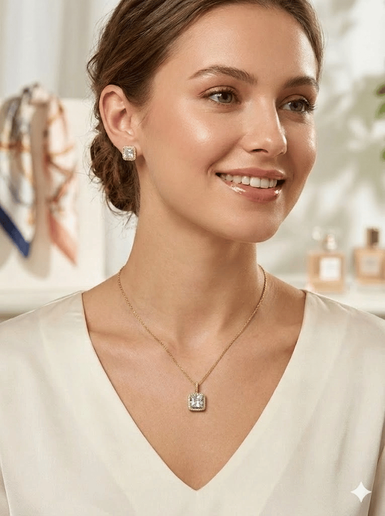 Baget Taşlı Set