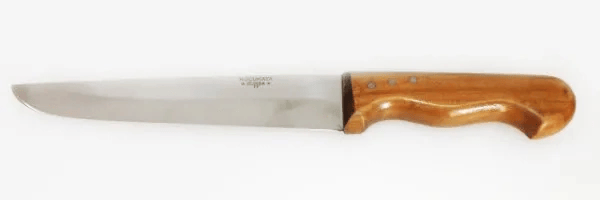 Bursa İnce Küt Kasap Bıçağı No:4, 20 Cm - Ahşap Sap