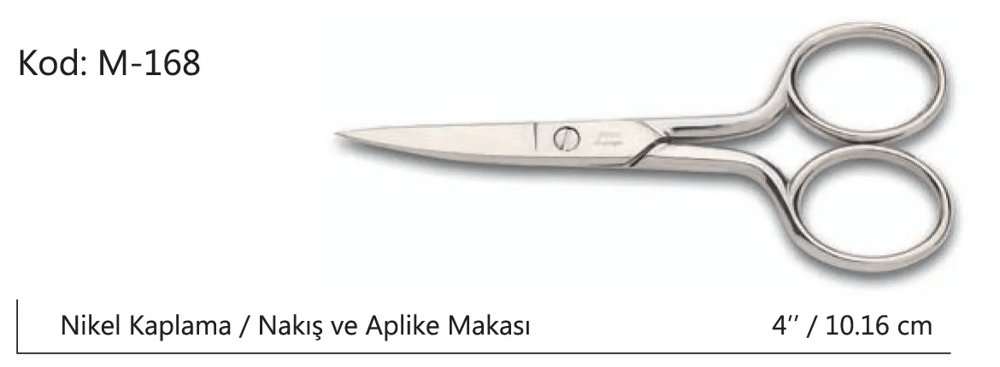 Europe Kalın Nakış Makası Süper Kalite No:4 10,16 Cm