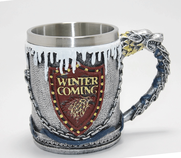 Game Of Thrones Tasarımlı 3d Çelik Kupa Bardak Alk4369