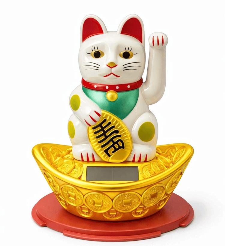 Güneş Enerjili Sallanan Şans Kedisi - Maneki Neko Alk4522