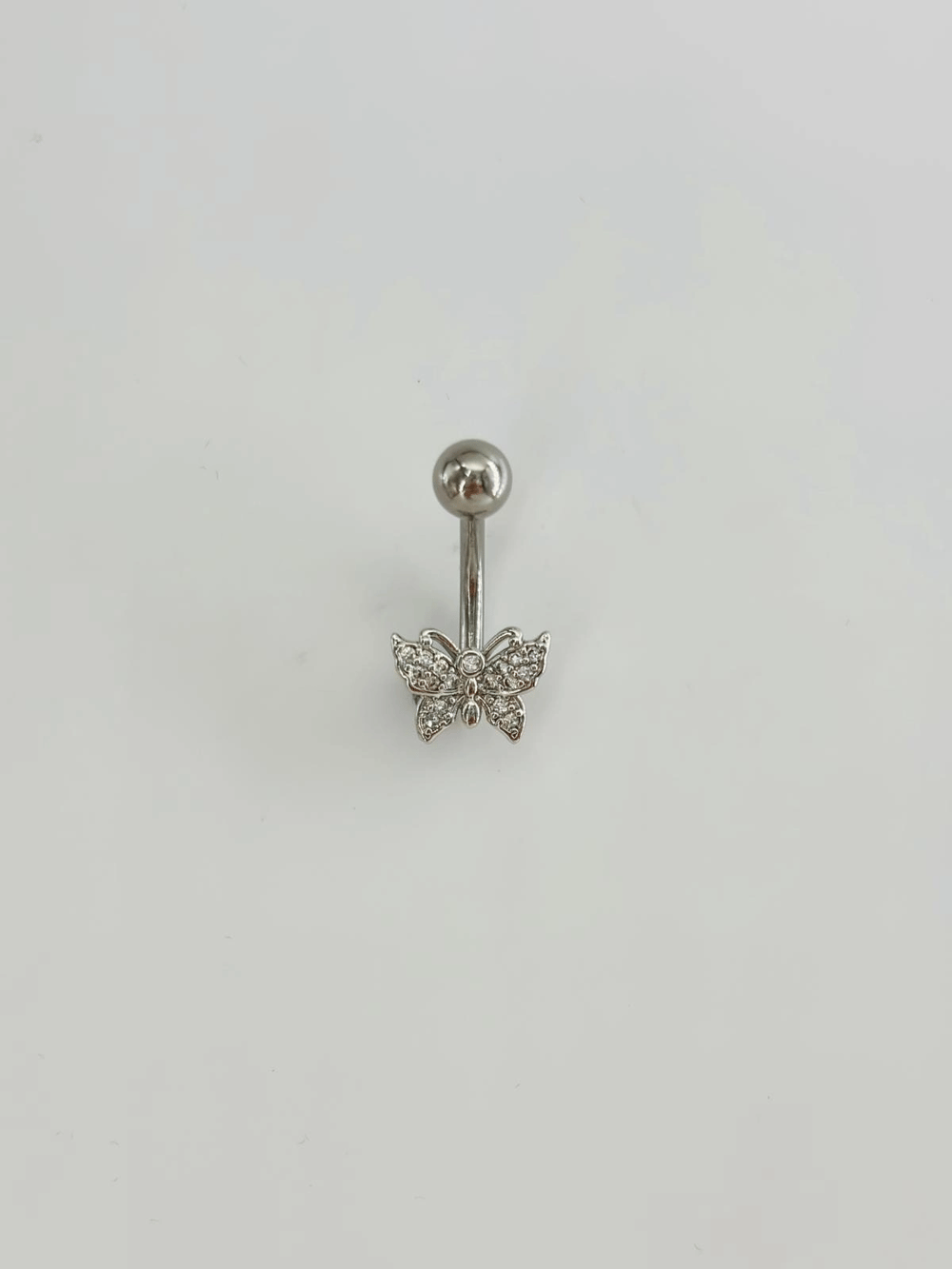 Kelebek Detaylı Göbek Piercing