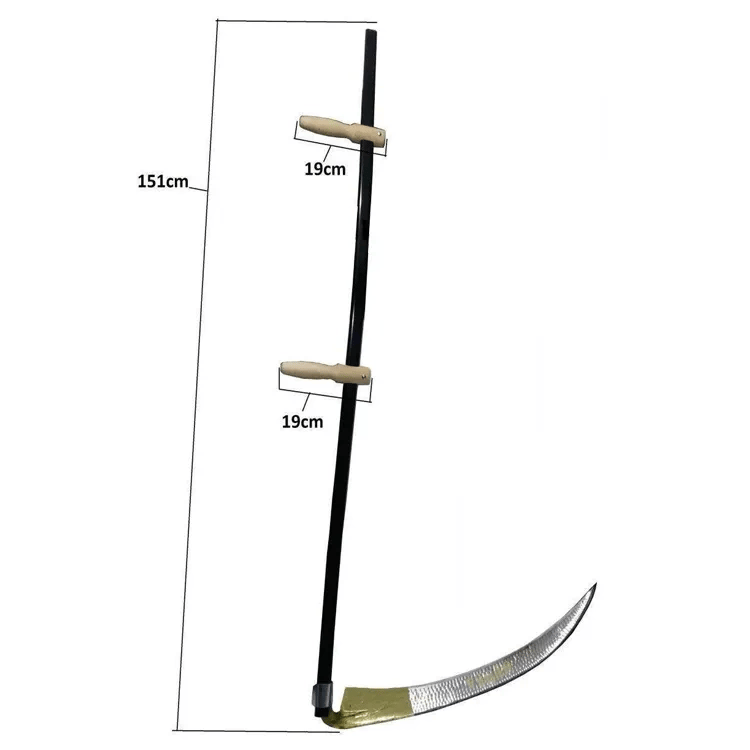 Komple Tırpan - Metal Saplı 6 Parça Set - Ahşap Elcik 65 Cm
