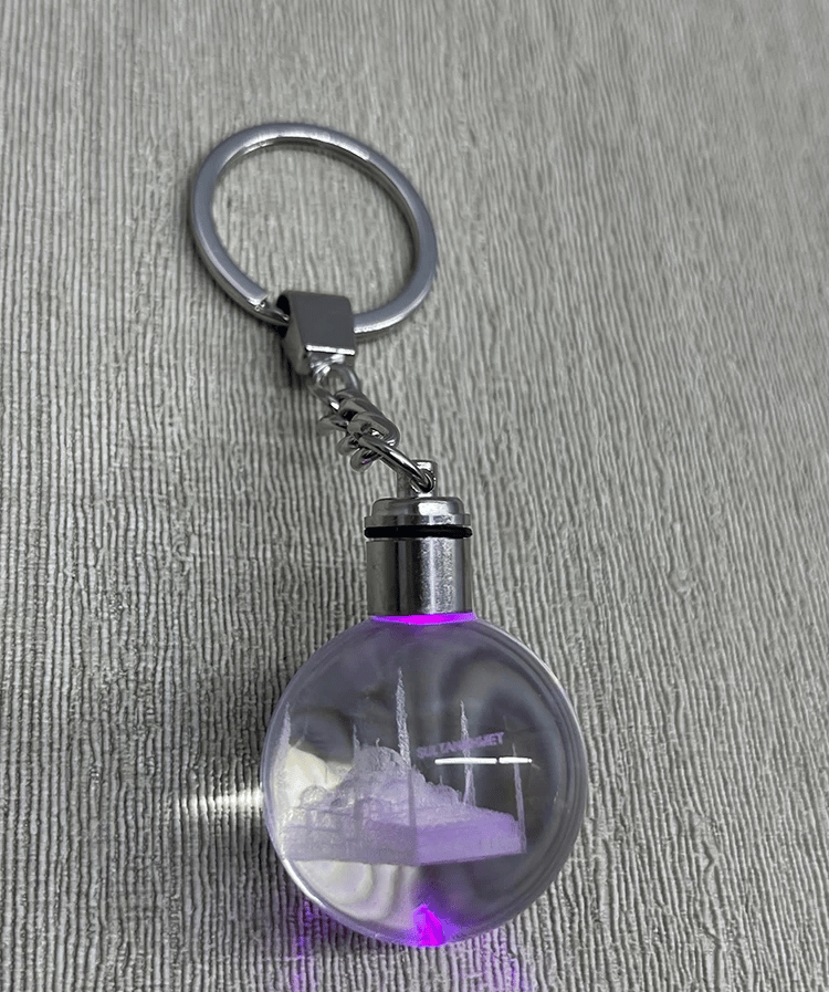 Ledli Sultanahmet Tasarımı Kristal Anahtarlık Alk3804