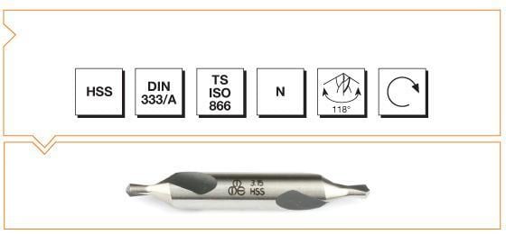 Makina Takım B00010010400 HSS DIN 333/A R Punta Matkabı 4 mm