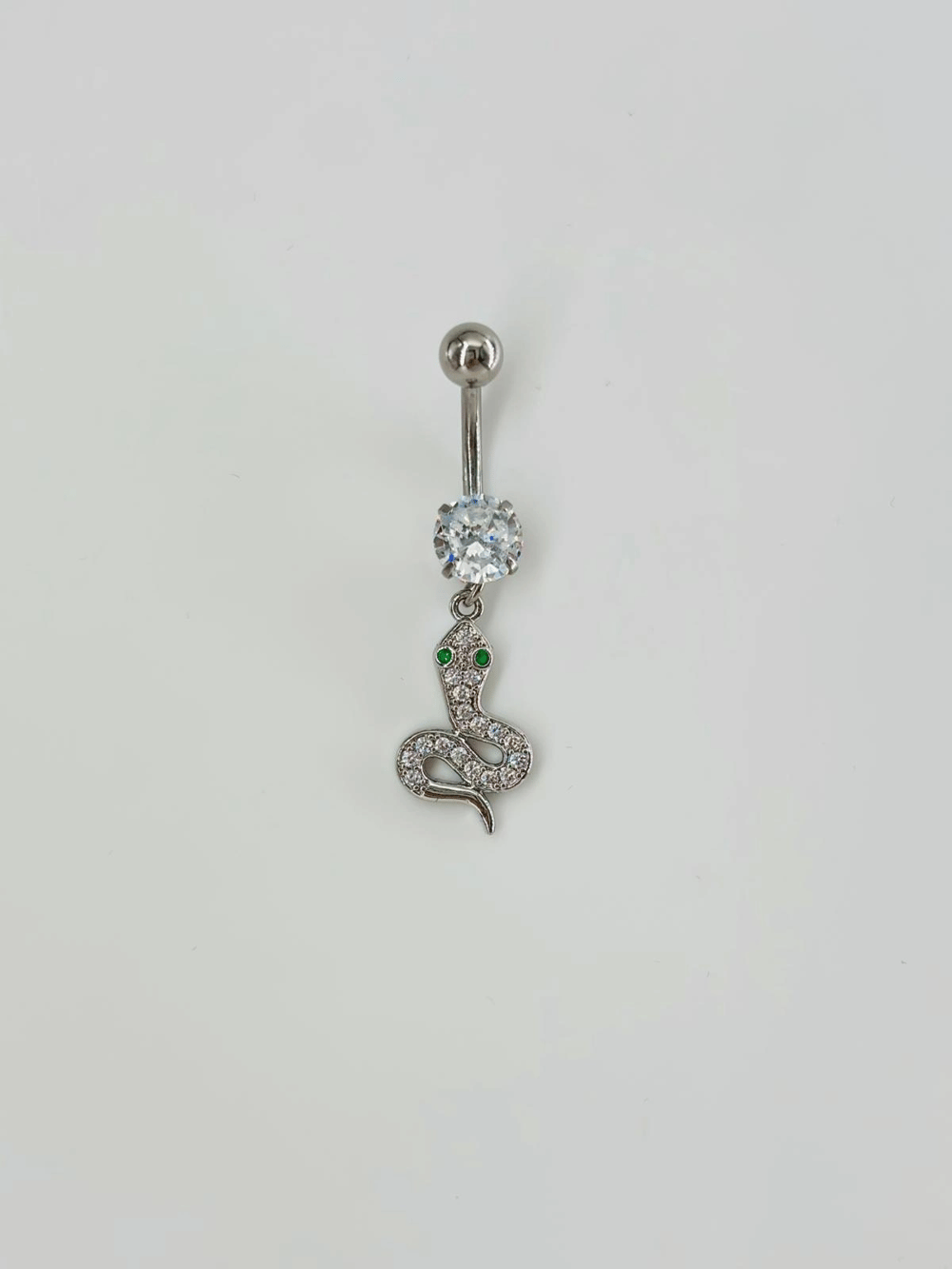 Yılan Detaylı Göbek Piercing