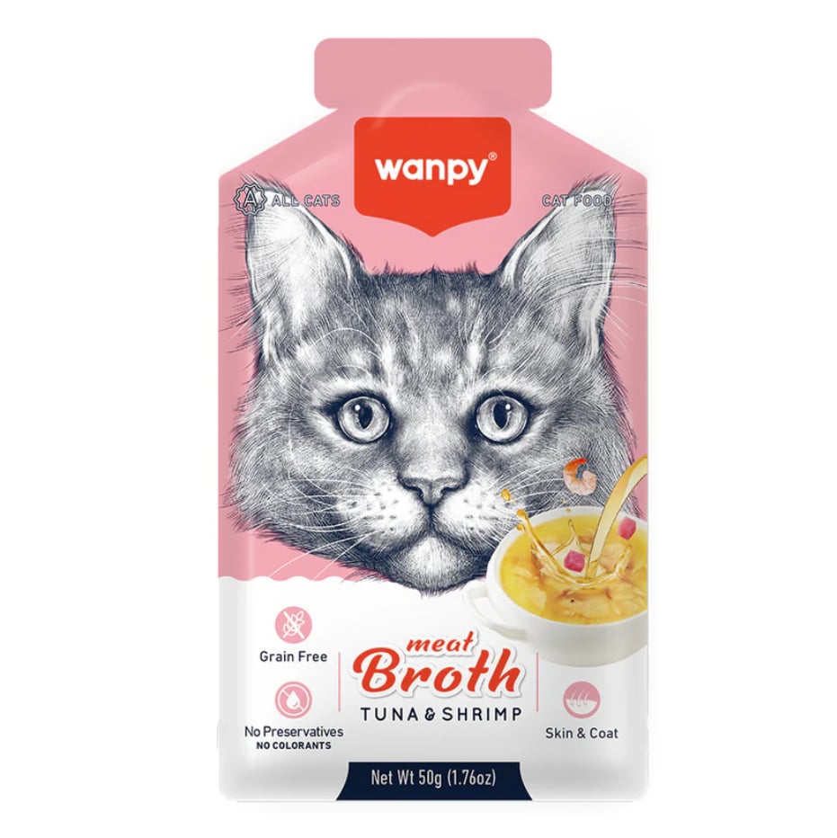 Wanpy Karidesli ve Ton Balıklı Tahılsız Kedi Çorbası 50 gr