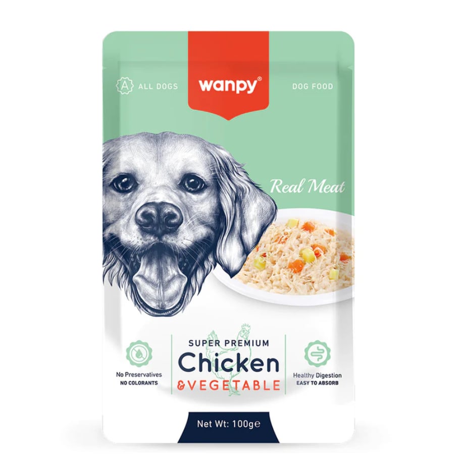 Wanpy Tavuklu & Sebzeli Pouch Yaş Köpek Maması 100 g