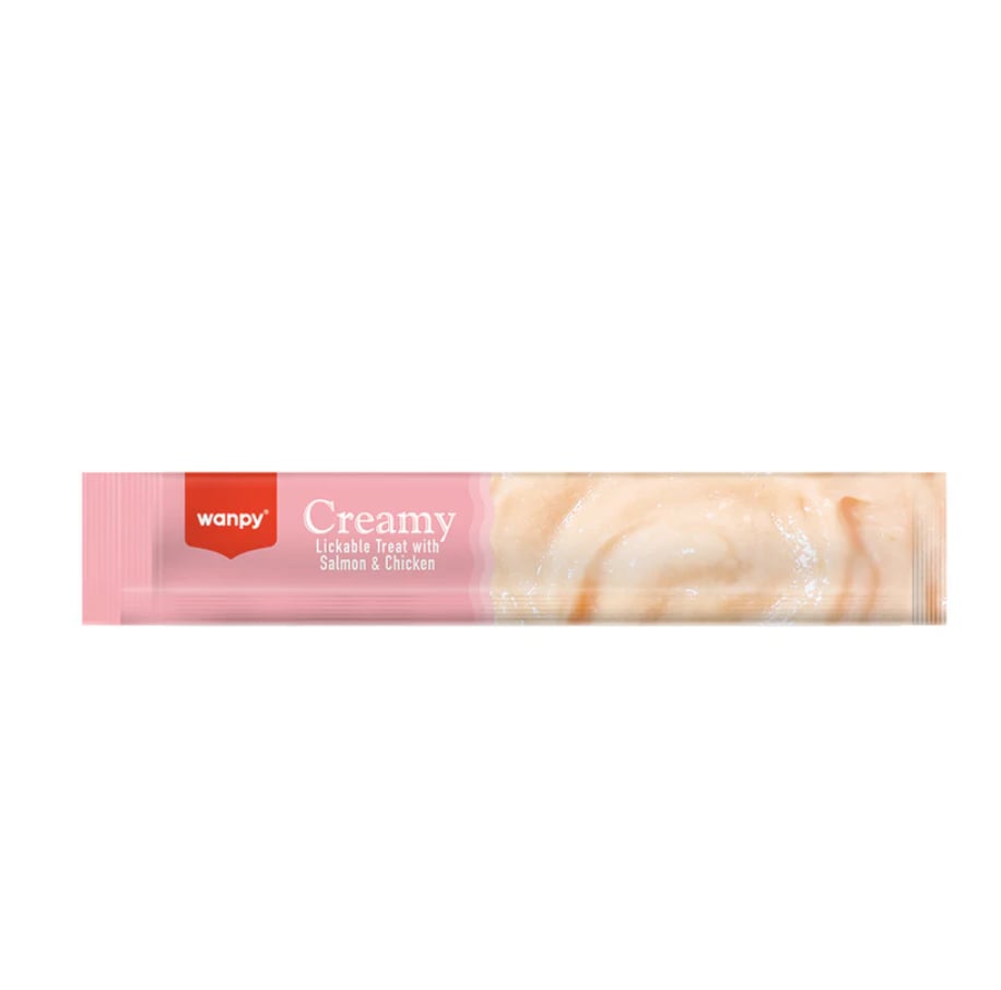 Wanpy Somonlu ve Tavuklu Krema Köpek Ödül Maması 5X14 Gr
