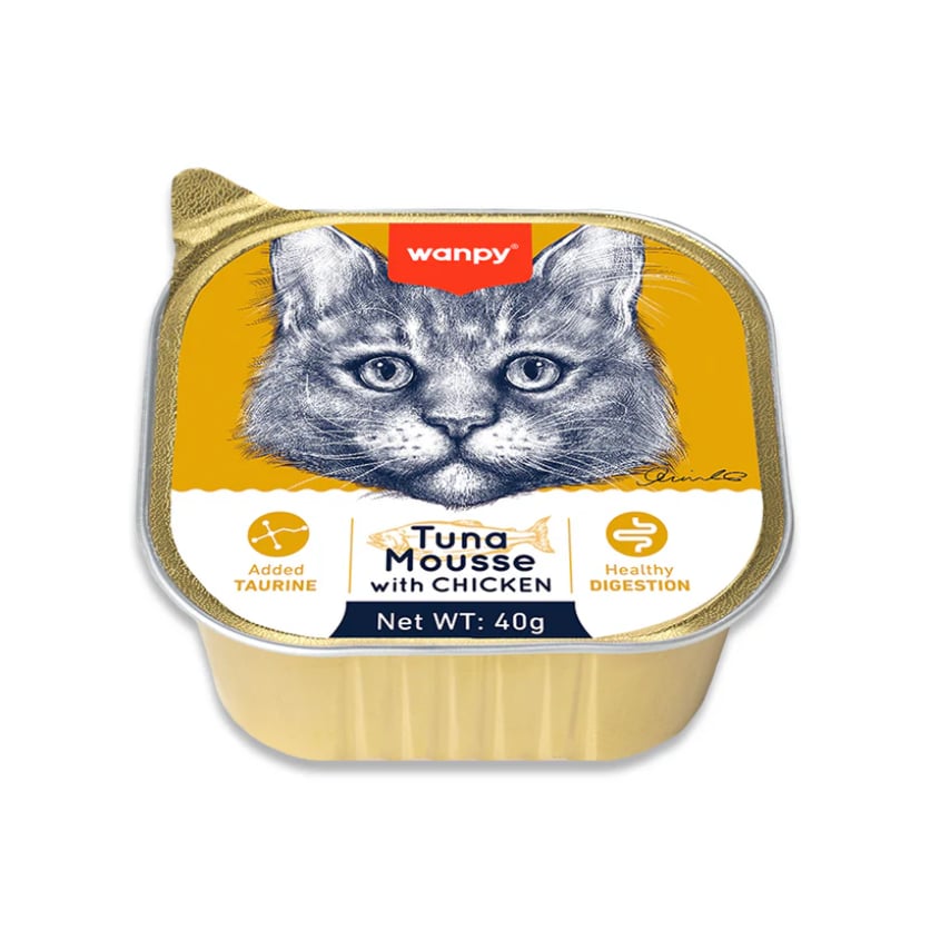 Wanpy Ton Balıklı ve Tavuklu Alutray Yaş Mama 40 gr