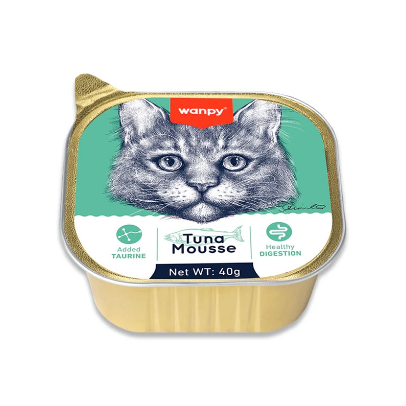 Wanpy Ton Balıklı Alutray Yaş Mama 40 gr