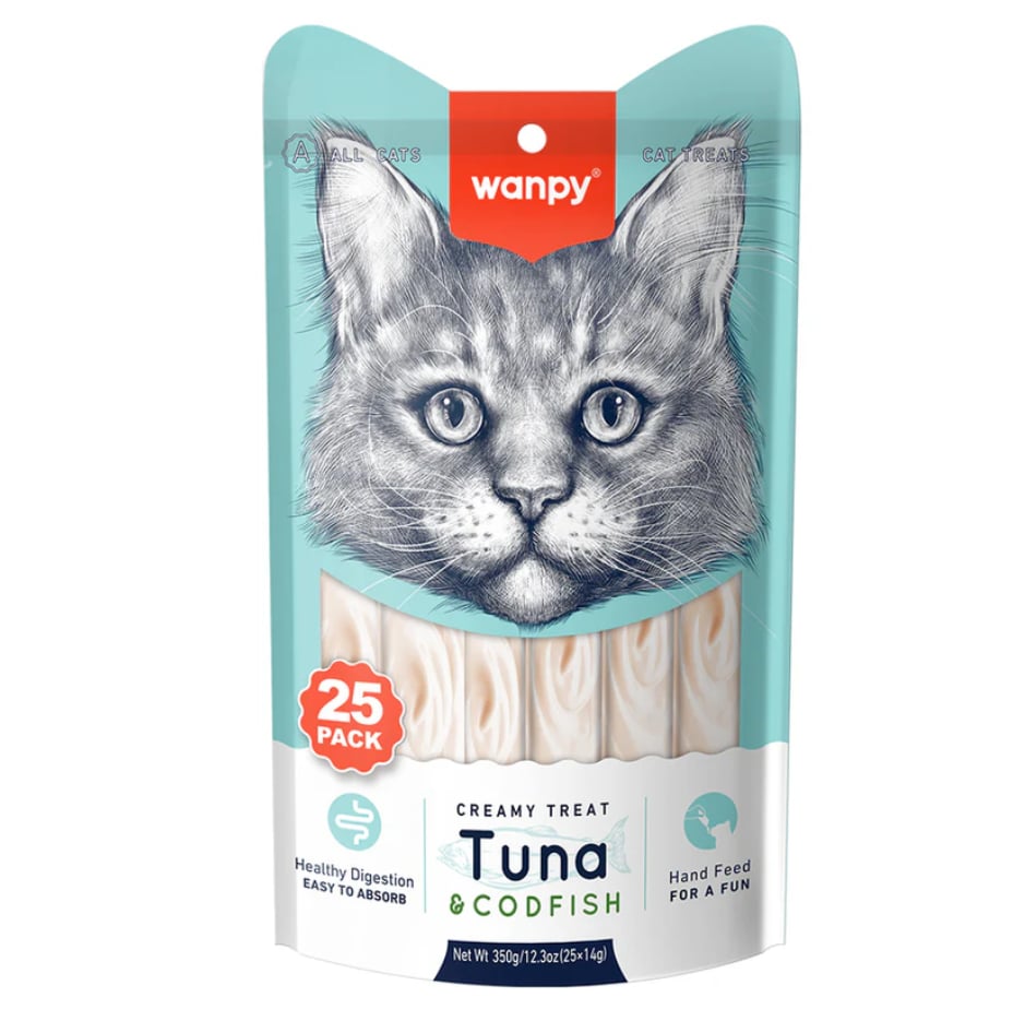 Wanpy Ton & Morina Balıklı Krema Kedi Ödülü 25X14 gr