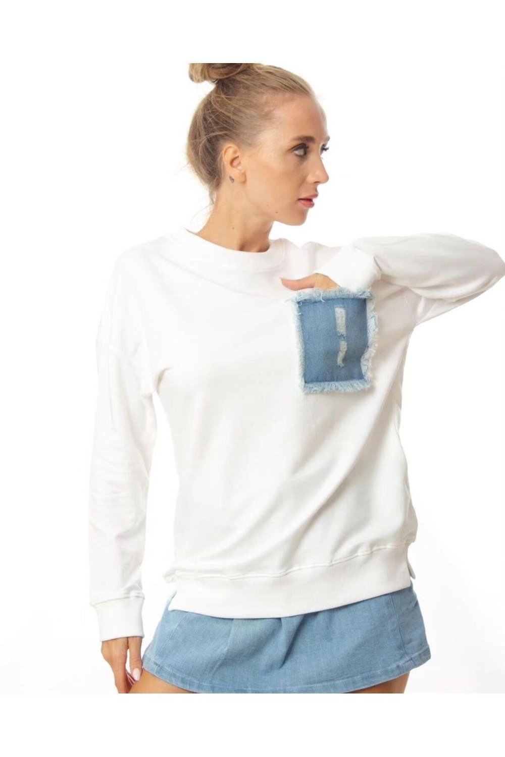 Kot Cep Detaylı Sweatshirt