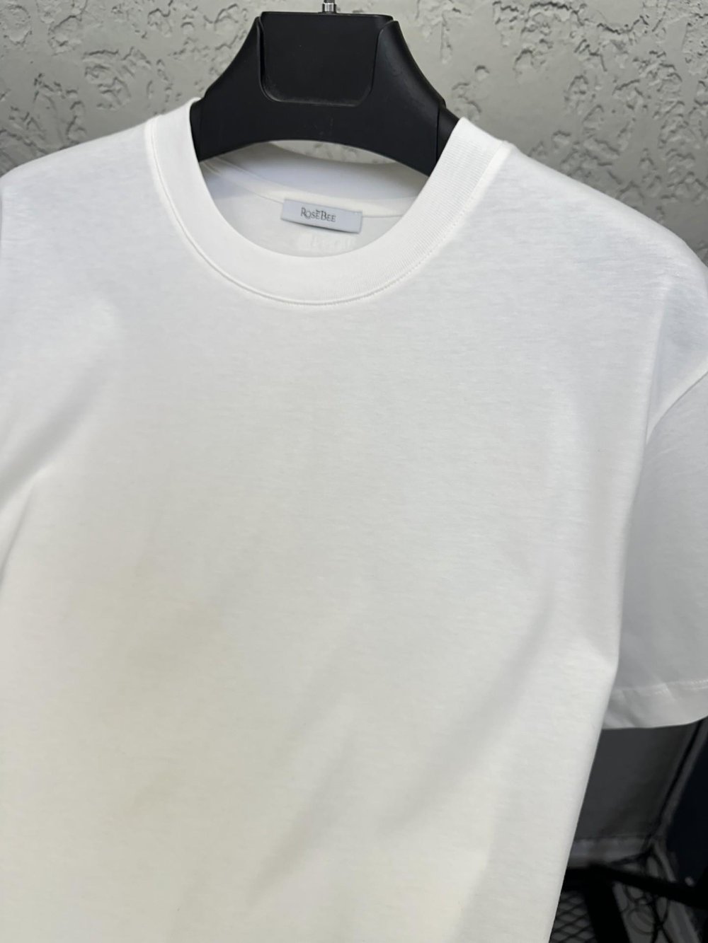 BEE ECRU Sıfır Yaka Basic T-shirt