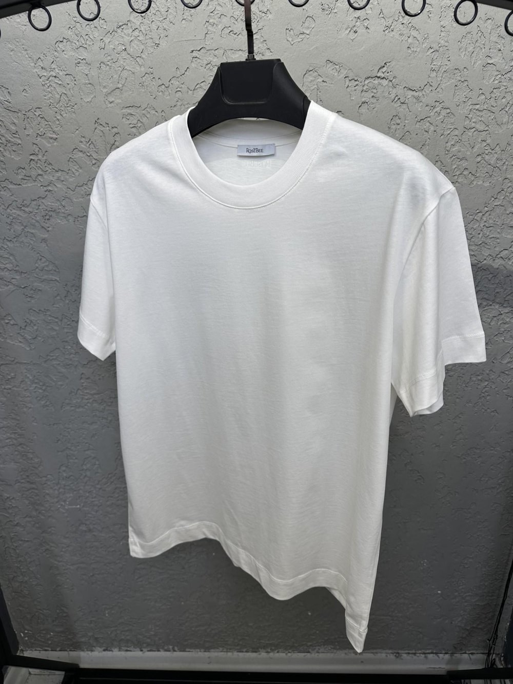 ROSE ECRU Sıfır Yaka Basic T-shirt
