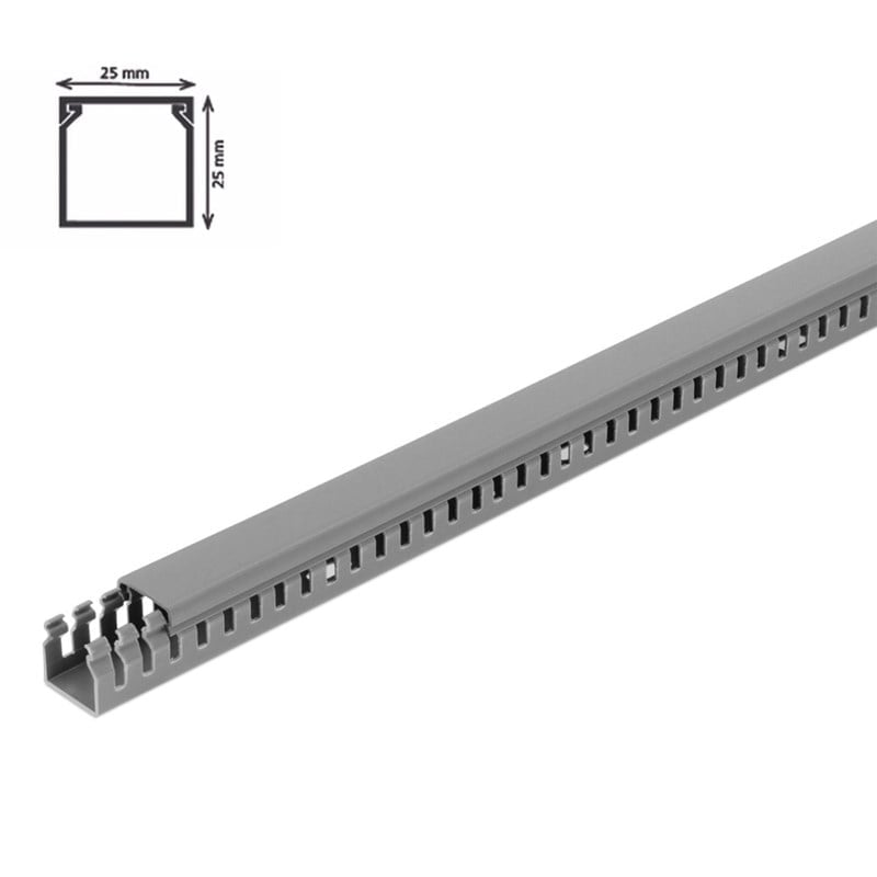 Depa 25 X 25 Delikli Pano Tipi Kablo Kanalı - Gri - 02502514
