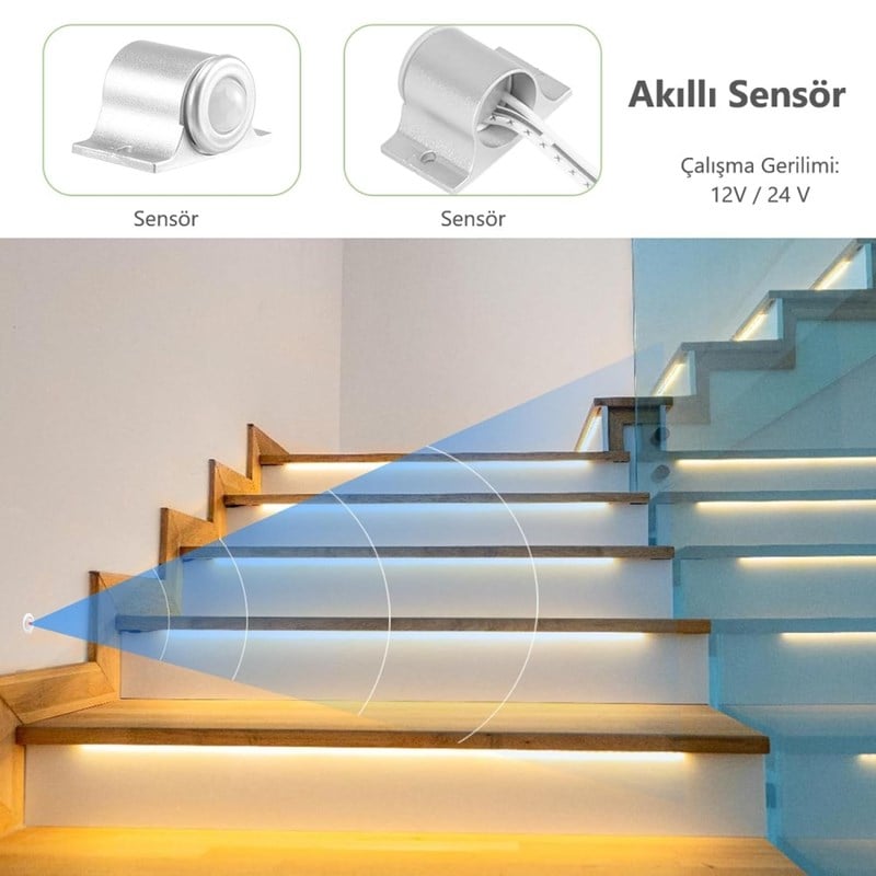 32 Basamak Sensörlü Merdiven Aydınlatma Modülü - AKM-209