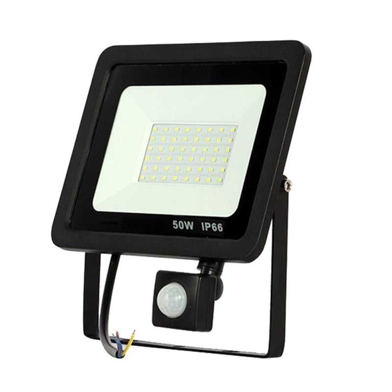 YCL 50 W Sensörlü DOB Led Projektör - Beyaz Işık (6500K) - IP65 - AL-S-2050B