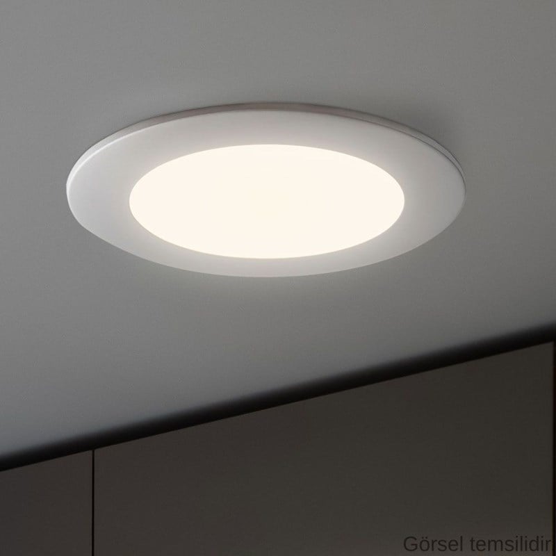 ACK 9 W Led Panel - Beyaz Işık (6500K) - Beyaz Kasa - Yuvarlak - Sıva Altı - AP01-00930