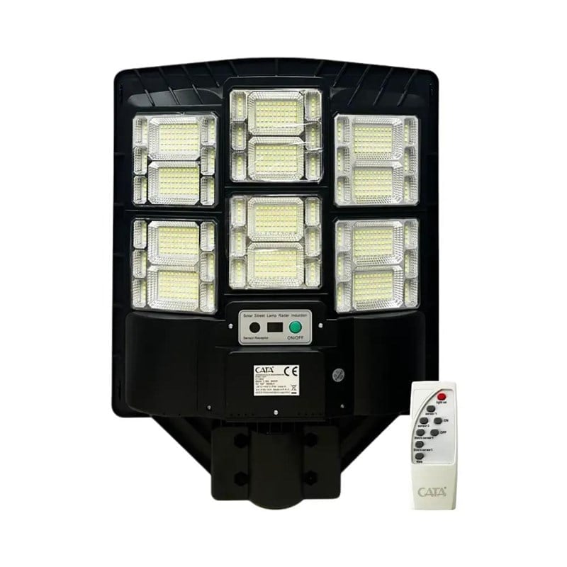 CATA 600 W Sensörlü Solar Sokak Lambası - Beyaz Işık (6500K) - CT-4643