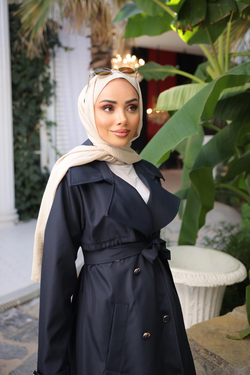 Üçde Trench  Lacivert