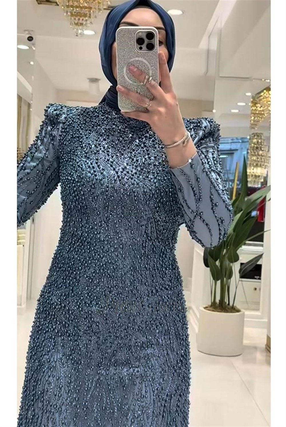 Pınar Şems Jülide Abiye İndigo