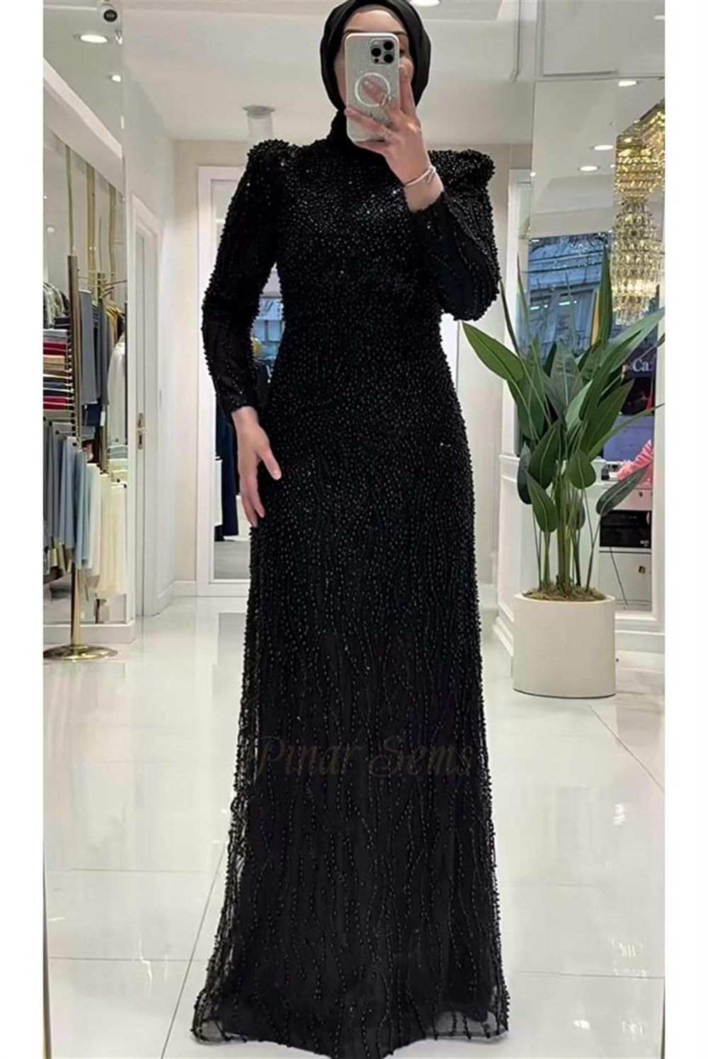 Pınar Şems Jülide Abiye Siyah