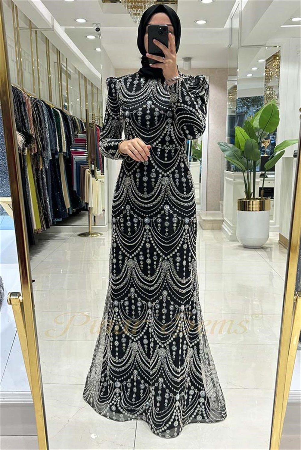 Pınar Şems Serin Abiye Siyah