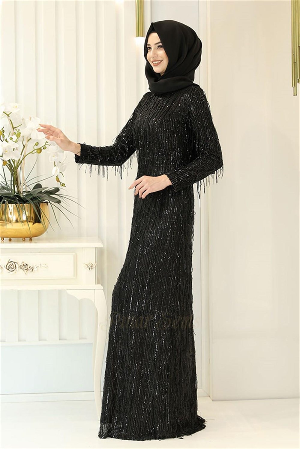 Pınar Şems Afra Abiye Siyah