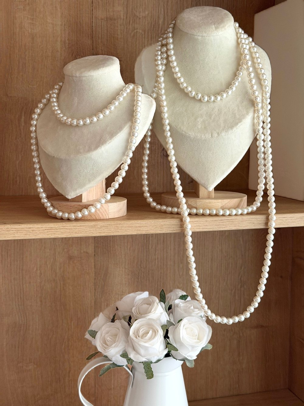 Sade Cam İnci Kolyeler (8mm)