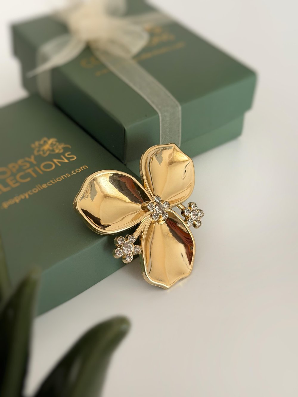 Taşlı Gold Çiçek