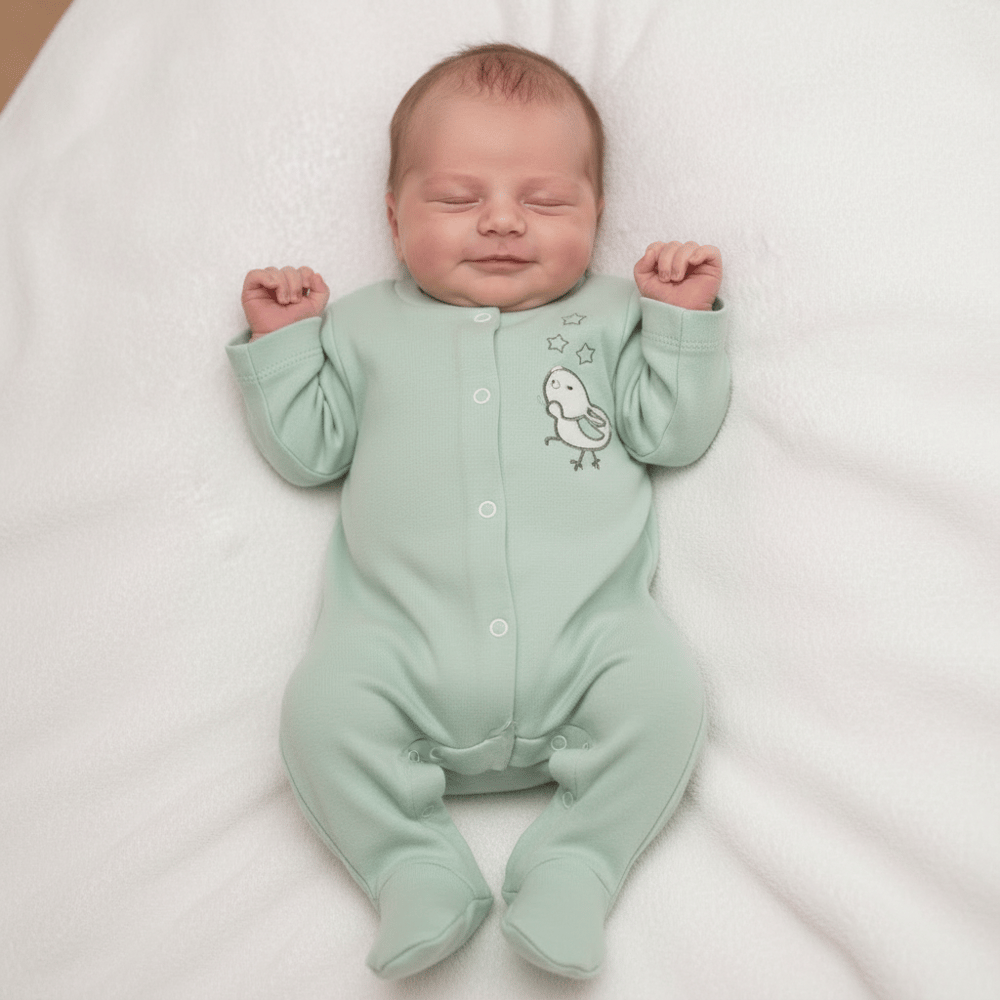Unisex Pamuklu Bebek Tulum