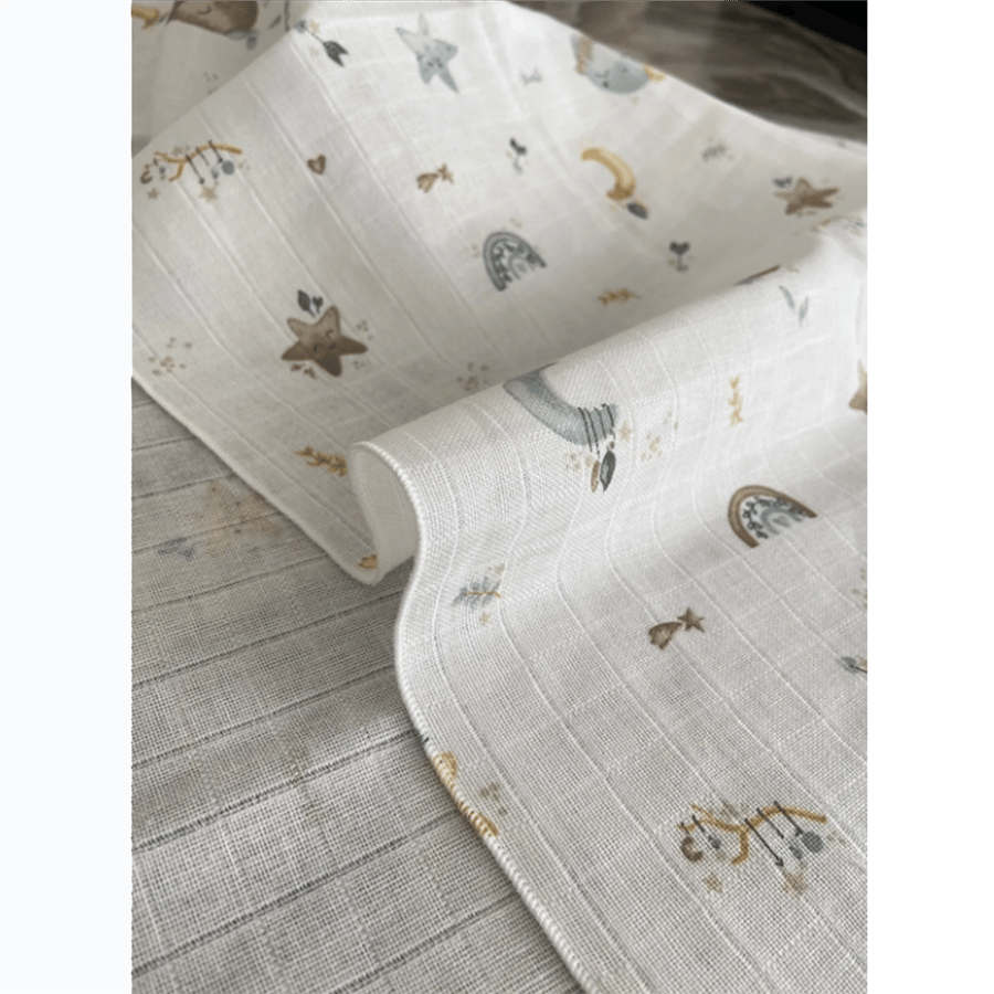 Unisex Yenidoğan Müslin Bebek Battaniyesi Çok Amaçlı 90x90 cm