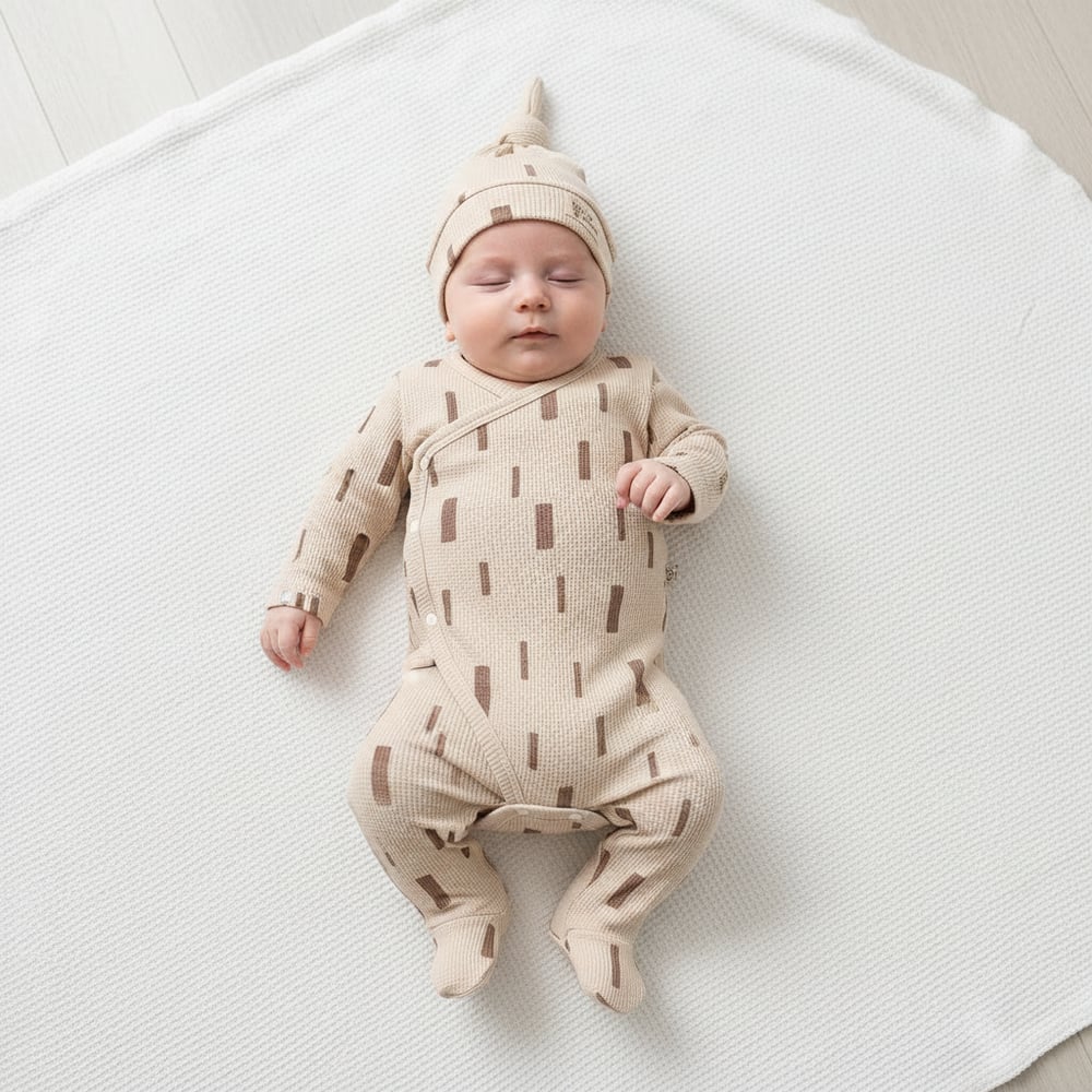 Unisex Bebek Şapkalı 3lü Takım