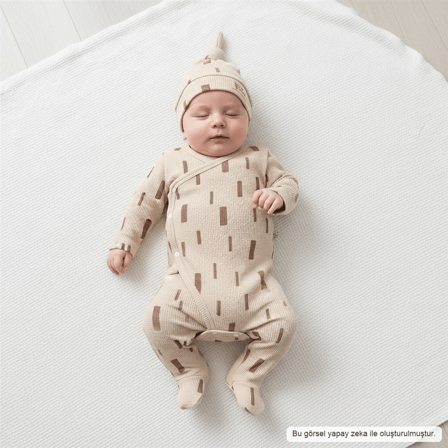 Unisex Bebek Şapkalı 3lü Takım