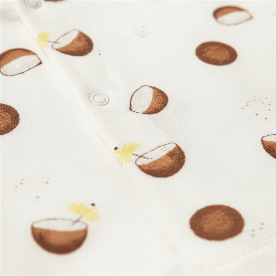 Unisex Yenidoğan Coconut Desenli 5li Hastane Çıkışı
